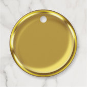 Gouden Munt Elegante Luxe Bruiloft Dank u Bedankjes Labels (Achterkant)