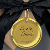 Gouden Munt Elegante Luxe Bruiloft Dank u Bedankjes Labels