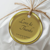 Gouden Munt Elegante Luxe Bruiloft Dank u Bedankjes Labels