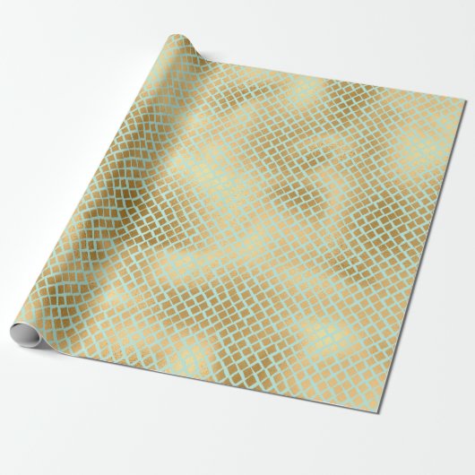 Gouden Munt en Snakeskin Cadeaupapier (Uitgerold)
