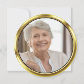 Gouden Munt Gouden Jaren Foto 65ste Verjaardagsfee Kaart (Achterkant)