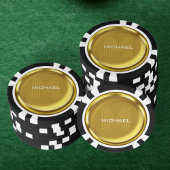 Gouden Munt Naam Monogram Initiaal Poker Chips
