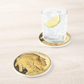 Gouden munt Onderzetter (Zijkant)