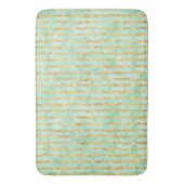 Gouden Munt Waterverf Glitz Strepen Badmat (Voorkant Verticaal)