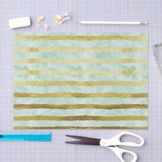 Gouden munt Waterverf strepen Tissuepapier (Craft)