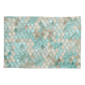 Gouden Munt Zeemeermin Schalen Glam #2 (Faux Glitt Kussensloop (Achterkant)