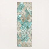 Gouden Munt Zeemeermin Schalen Glam #2 (Faux Glitt Yogamat (Achterkant)