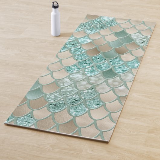Gouden Munt Zeemeermin Schalen Glam #2 (Faux Glitt Yogamat (In situ)