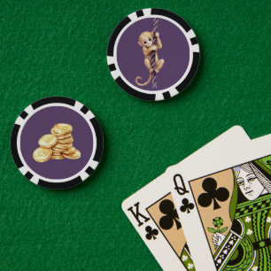 Gouden Munten Aap Paarse Touw Poker Chips