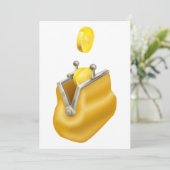 Gouden Munten Buidel Kaart (Staand voorkant)