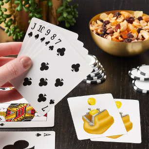 Gouden Munten Buidel Pokerkaarten