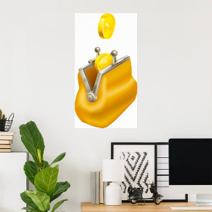 Gouden Munten Buidel Poster