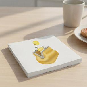 Gouden Munten Buidel Servet