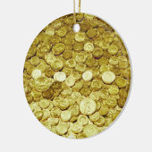 Gouden munten keramisch ornament (Links)