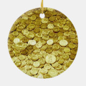 Gouden munten keramisch ornament (Achterkant)