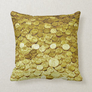 Gouden munten kussen