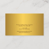 Gouden muntsymbool | Elegant blauw Visitekaartje (Achterkant)