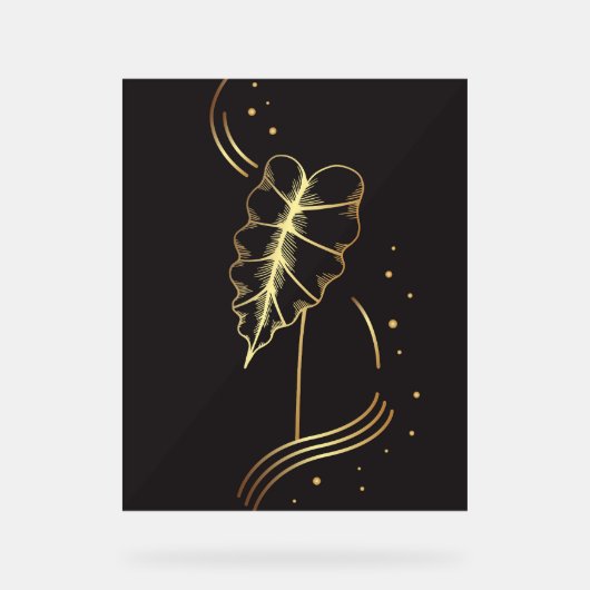 Gouden muur kunst acryl bord (Voorkant)