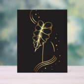 Gouden muur kunst acryl bord (Neutraal)