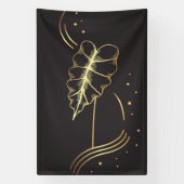 Gouden muur kunst spandoek (Verticaal)