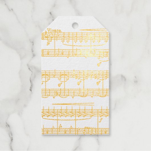 Gouden muziek   cadeaulabels (Voorkant)