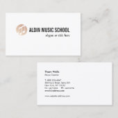 Gouden muziek Note Logo Wit Visitekaartje (Voorkant / Achterkant)