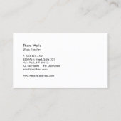 Gouden muziek Note Logo Wit Visitekaartje (Achterkant)