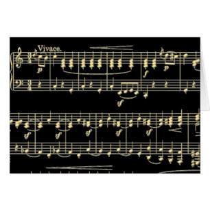 Gouden muziek op zwart