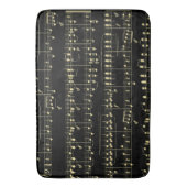 Gouden muziek op zwart badmat (Voorkant Verticaal)