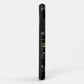 Gouden muziek op zwart Case-Mate iPhone case (Achterkant/rechts)
