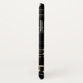 Gouden muziek op zwart Case-Mate iPhone case (Achterkant / rechts)