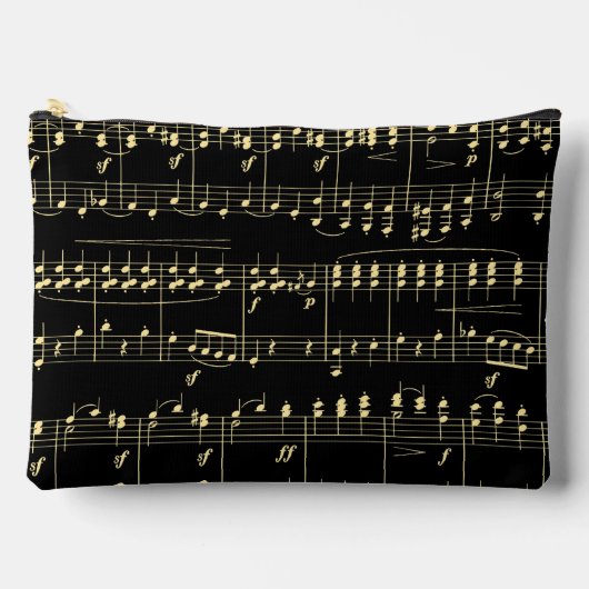 Gouden muziek op zwart etui (Voorkant)