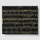 Gouden muziek op zwart gastenboek (Achterkant)