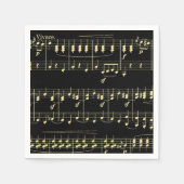 Gouden muziek op zwart servet (Voorkant)