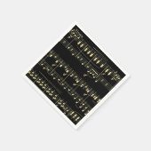 Gouden muziek op zwart servet (Hoek)