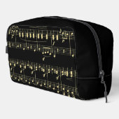 Gouden muziek op zwart toilettasje (Rechterhoek)