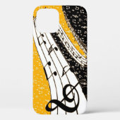 Gouden muziek thema Case-Mate iPhone case (Achterkant)