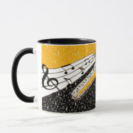 Gouden muziek thema mok