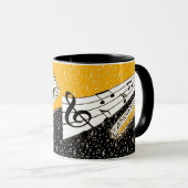 Gouden muziek thema mok (Voorkant rechts)