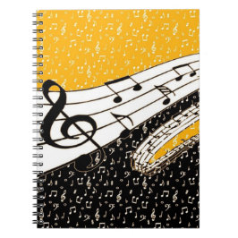 Gouden muziek thema notitieboek