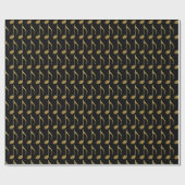 gouden muzieknoot cadeaupapier (Vlak)