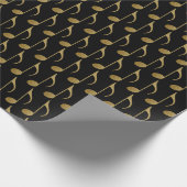 gouden muzieknoot cadeaupapier (Hoek)