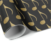 gouden muzieknoot cadeaupapier (Rol Hoek)
