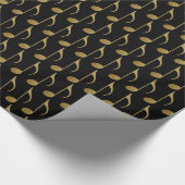 gouden muzieknoot cadeaupapier (Hoek)