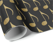 gouden muzieknoot cadeaupapier (Rol Hoek)