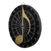 gouden muzieknoot dartbord (Voorkant Rechts)