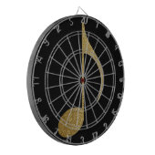 gouden muzieknoot dartbord (Voorkant Links)