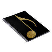 gouden muzieknoot notitieboek (Rechterzijde)