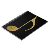 gouden muzieknoot notitieboek (Linkerzijde)