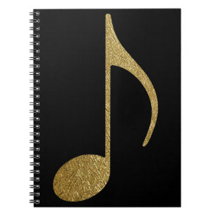 gouden muzieknoot notitieboek